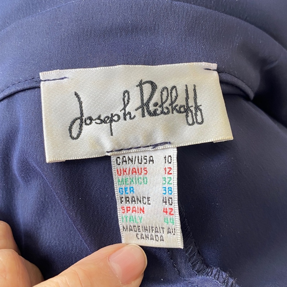 Joseph Ribkoff Navy Sleeveless Zip-Up Midi Dress Size 10 - Picture 13 of 16